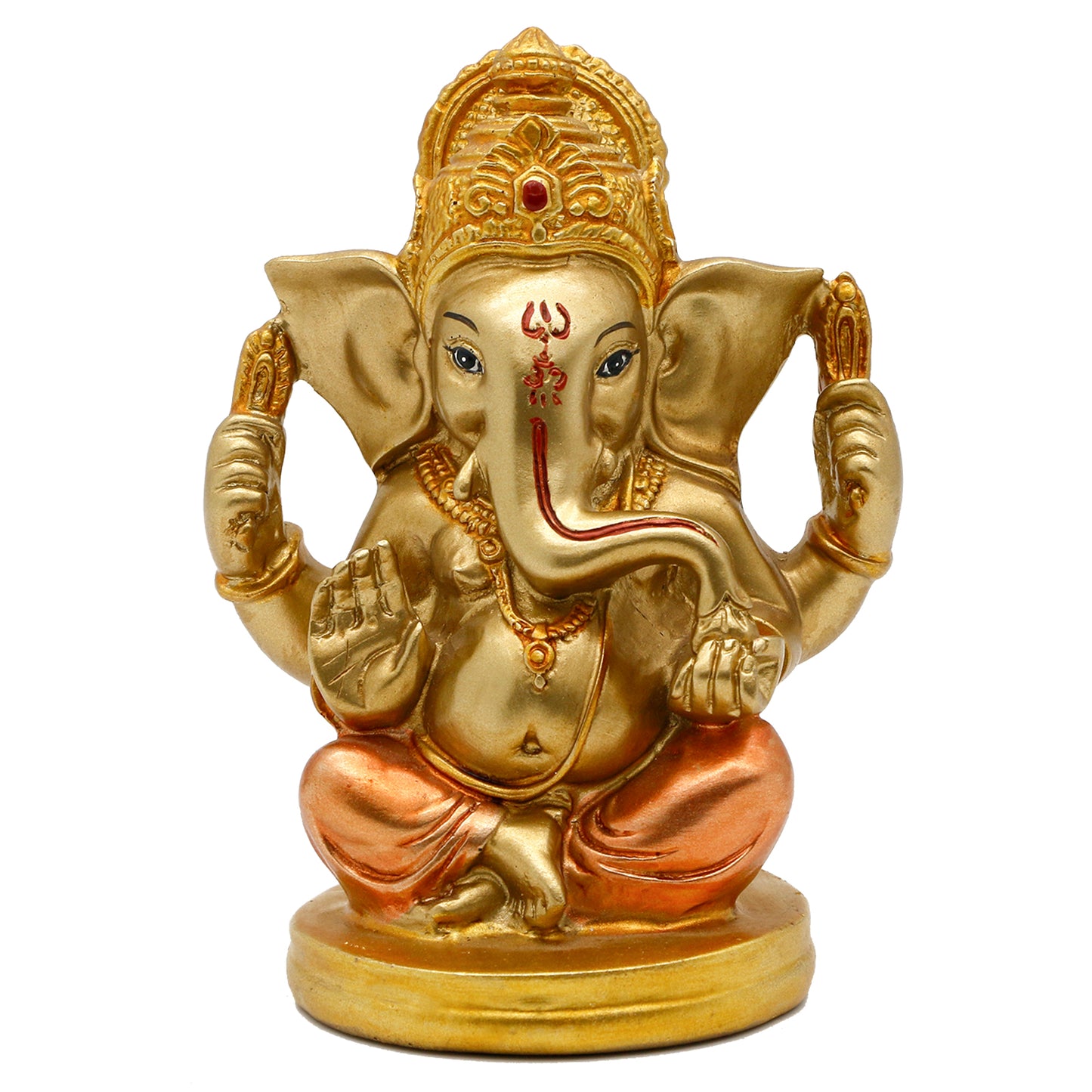 Indian God Lord Ganesha Statue - 5" H Hindu God Ganesh Idol for Diwali Gifts Meditation Yoga Room Altar Decoration Home Temple Mandir Pooja Item