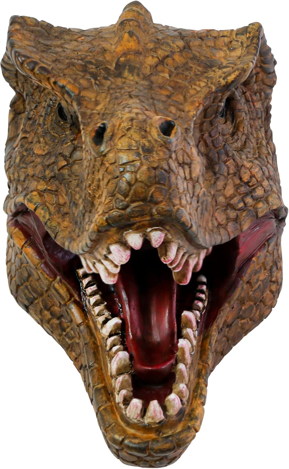 Dinosaur Head Wall Mount - Dinosaur World Small T-Rex Head Wall Hanging Boys Kids Birthday Party Gaming Room Taxidermy Dinosaur Themed Wall Sculpture Indoor Outdoor Animal Heads Wall Art Decor