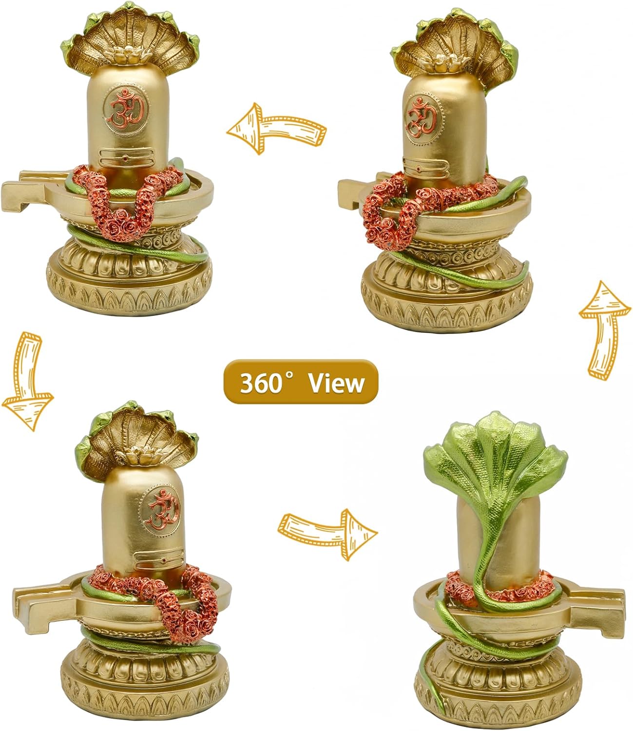 Hindu God Shiva Lingam Statue - India Home Temple Mandir Murti Lord Idol Indian Temple Pooja Item Puja Religious Sculpture Diwali Gifts