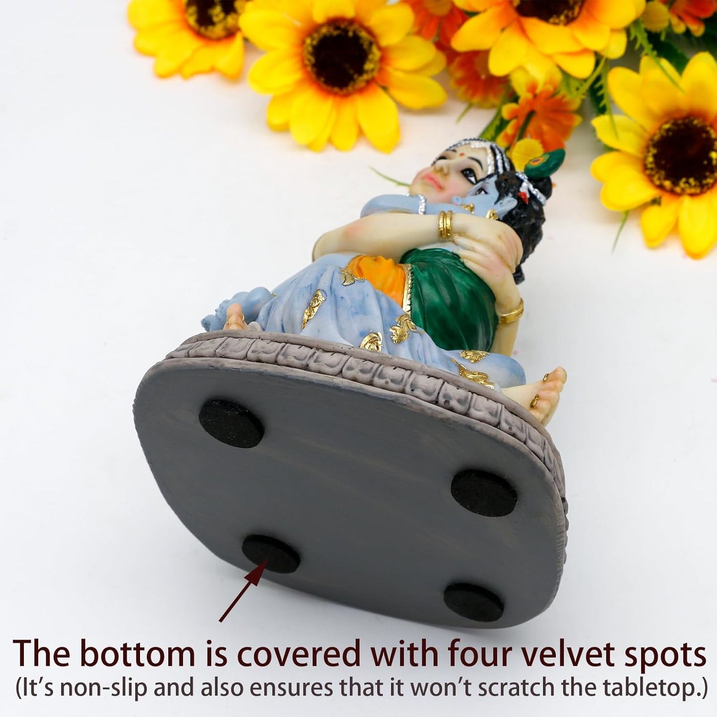 Maa Yashoda Krishna Murti Statue - 5.7” Hindu God Lord Krishna Idol Gift for Devotee of Indian Pooja Item Birthday Diwali Gifts for Friend Family Office Home Temple Mandir Puja Decor