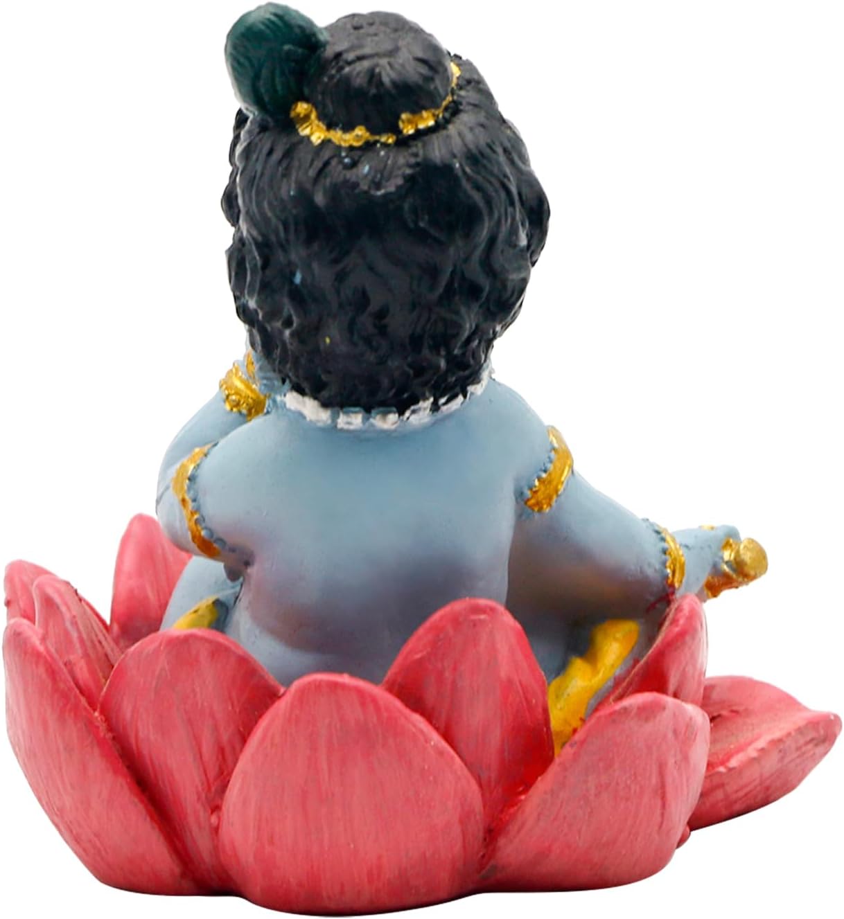 alikiki Baby Krishna for Car - 2.3”H Hindu God Makhan Chor Krishna Idol Statue Mini India Murti Item Home Office Temple Mandir Shrine Altar Pooja Decor Diwali Puja Gifts for Indian Friends Relative