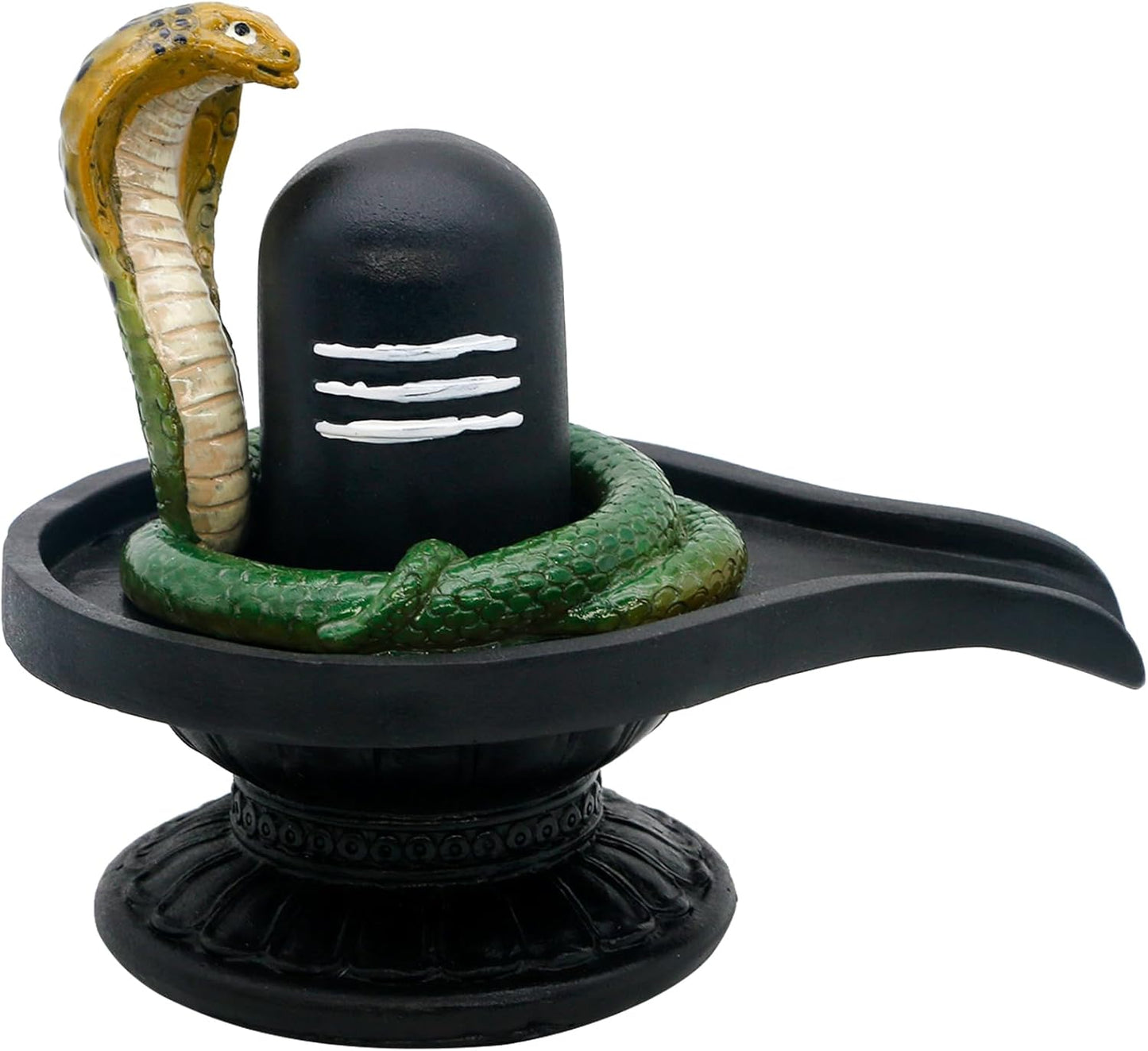alikiki Hindu Shiva Lingam Statue - 4.4”H Indian Idol Murti Item Shivling for Pooja Shiv Ling God Statue Home Office Temple Mandir Shrine Altar Pooja Decor India Diwali Puja Gifts for Friends