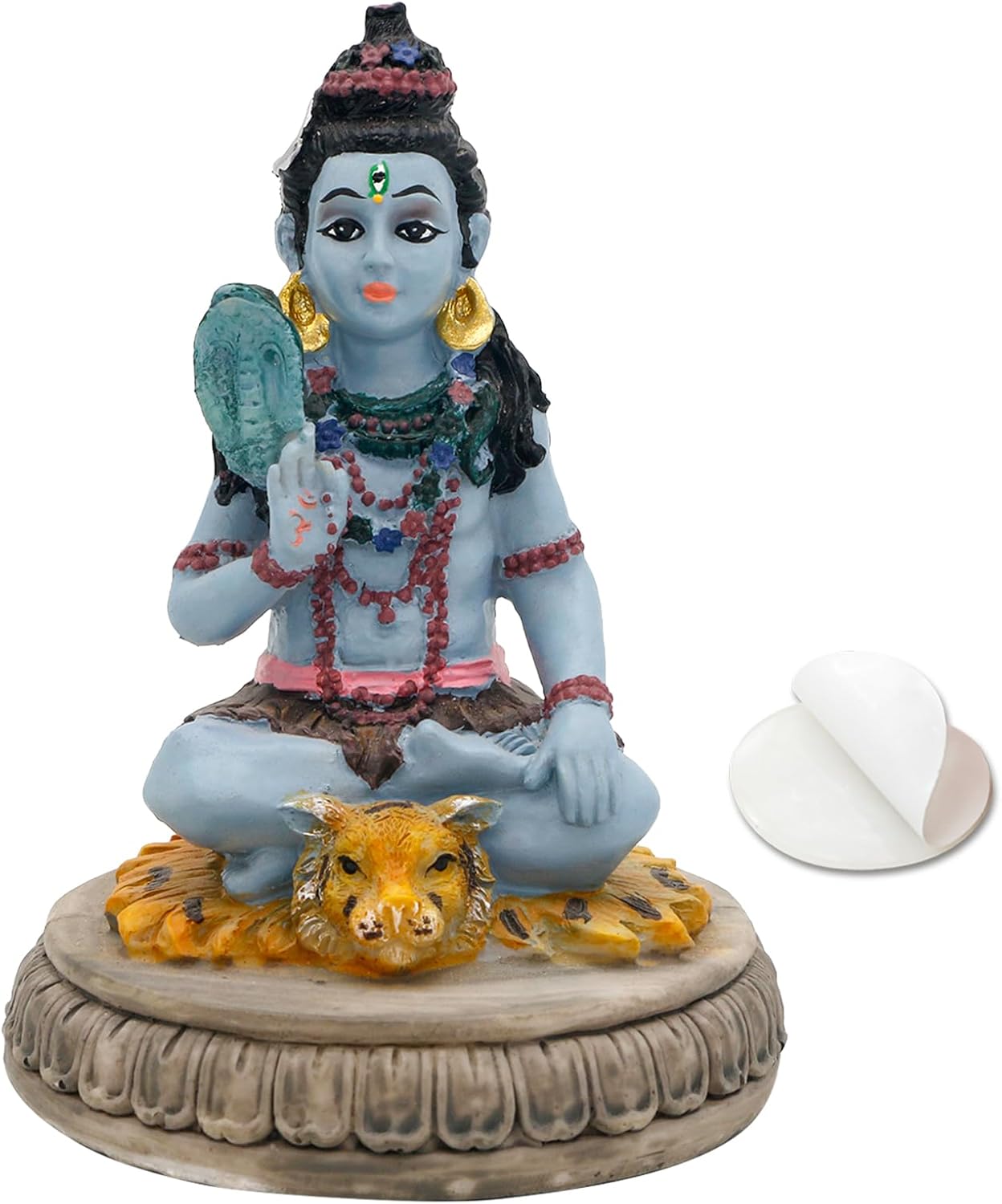 alikiki Hindu God Lord Shiva Statue - 3.8”H Indian Idol Shiva for Car Dashboard Decor Diwali Murti Item Home Office Temple Mandir Shrine Altar Pooja Decor India Diwali Puja Gifts for Friends Relative