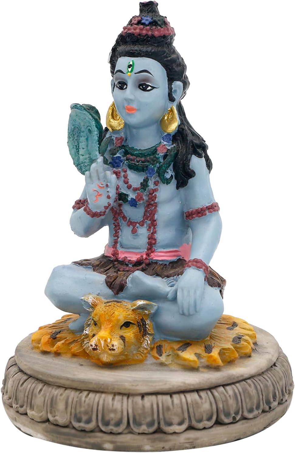 alikiki Hindu God Lord Shiva Statue - 3.8”H Indian Idol Shiva for Car Dashboard Decor Diwali Murti Item Home Office Temple Mandir Shrine Altar Pooja Decor India Diwali Puja Gifts for Friends Relative