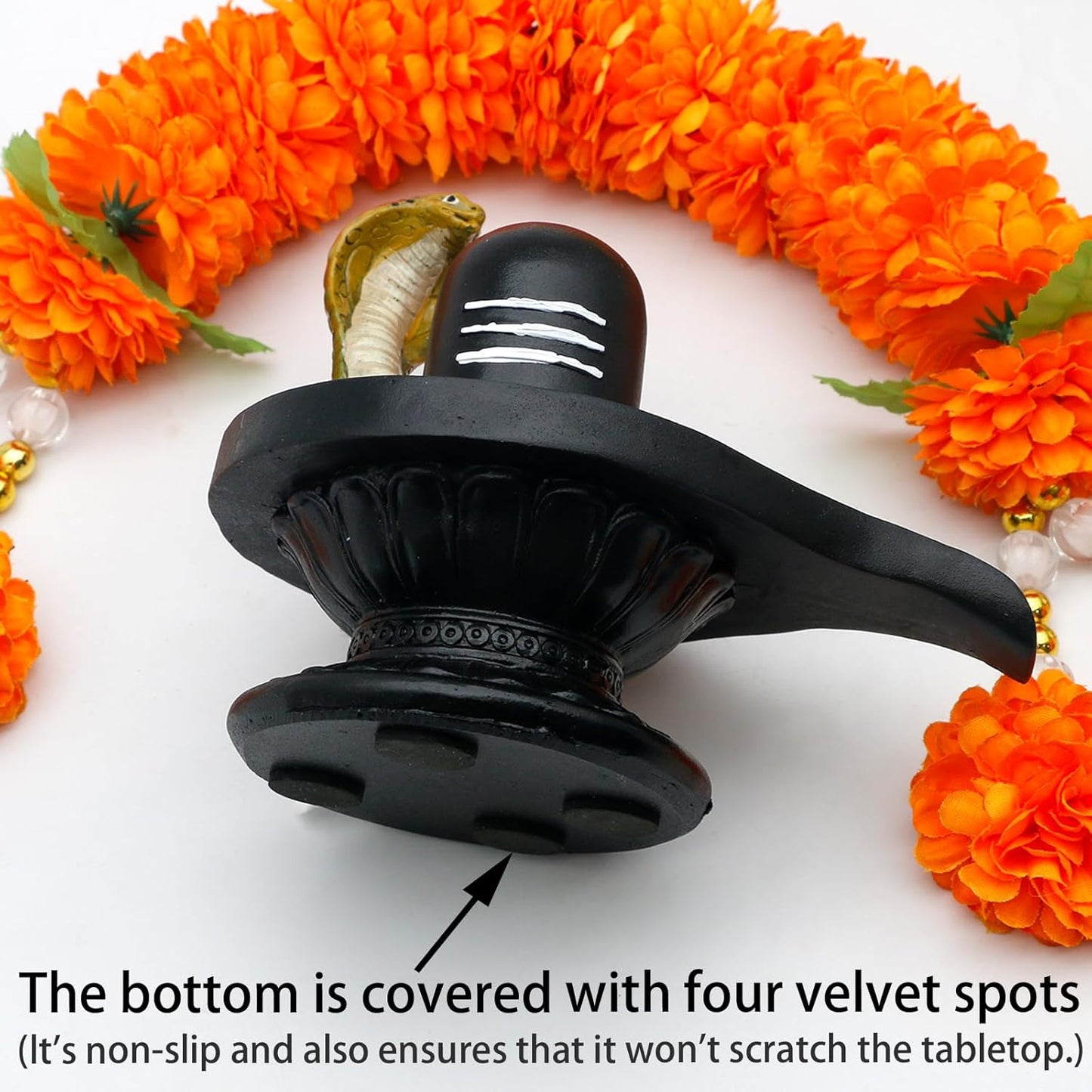 alikiki Hindu Shiva Lingam Statue - 4.4”H Indian Idol Murti Item Shivling for Pooja Shiv Ling God Statue Home Office Temple Mandir Shrine Altar Pooja Decor India Diwali Puja Gifts for Friends