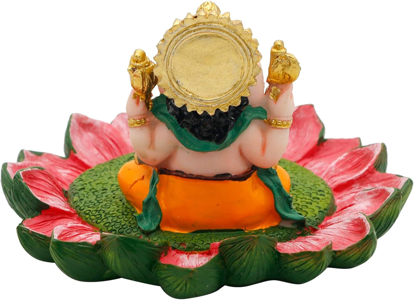 alikiki Hindu God Ganesha Idol Statue - 3.8" L Ganesh Incense Burner/Holder India Ganapati Pooja Item Home Office Temple Mandir Shrine Altar Diwali Puja Decor Ideal Gifts for Indian Friend Relative