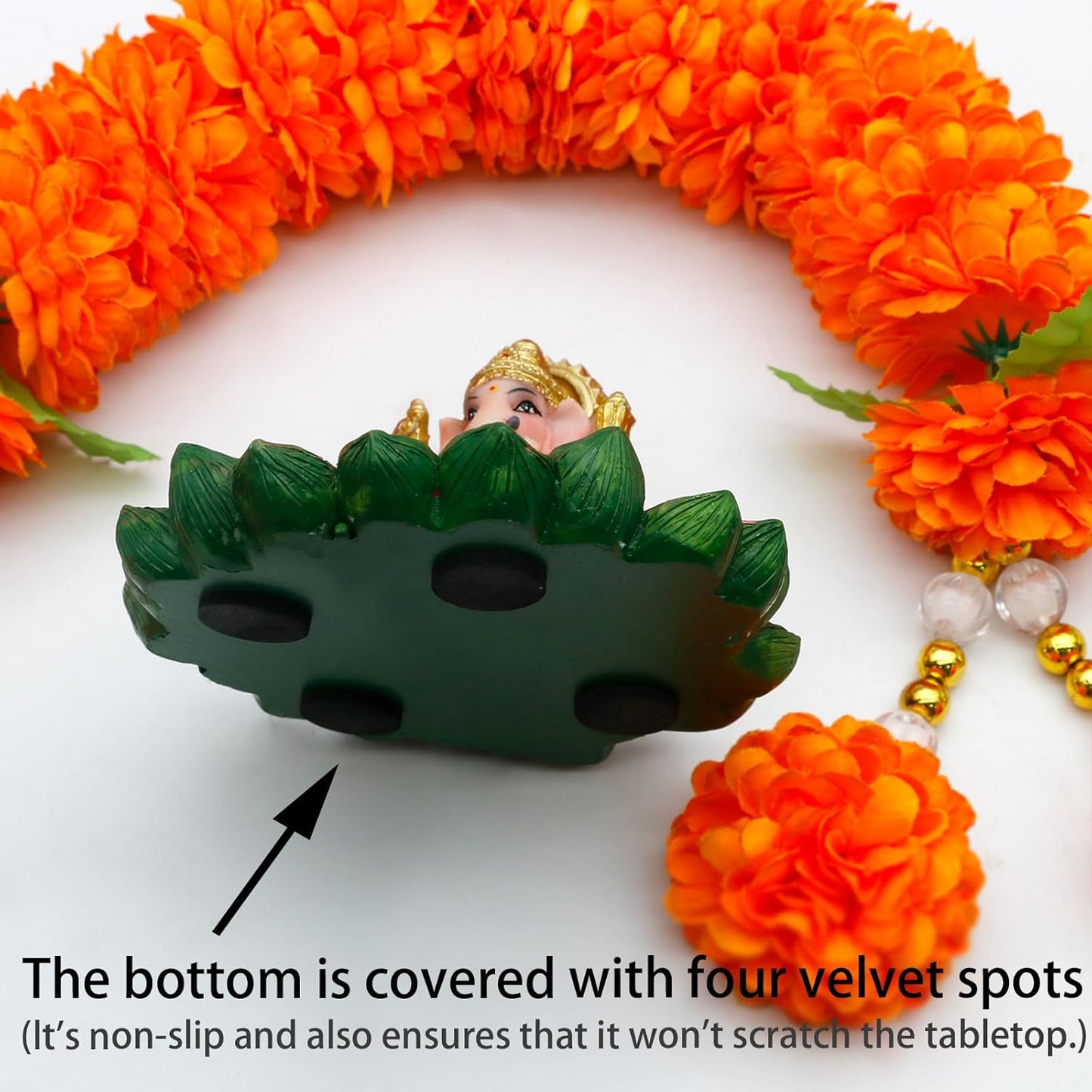 alikiki Hindu God Ganesha Idol Statue - 3.8" L Ganesh Incense Burner/Holder India Ganapati Pooja Item Home Office Temple Mandir Shrine Altar Diwali Puja Decor Ideal Gifts for Indian Friend Relative