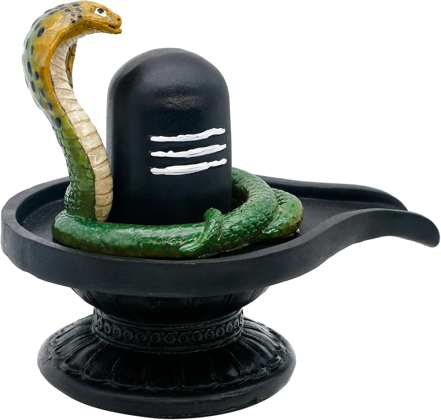 alikiki Hindu Shiva Lingam Statue - 4.4”H Indian Idol Murti Item Shivling for Pooja Shiv Ling God Statue Home Office Temple Mandir Shrine Altar Pooja Decor India Diwali Puja Gifts for Friends