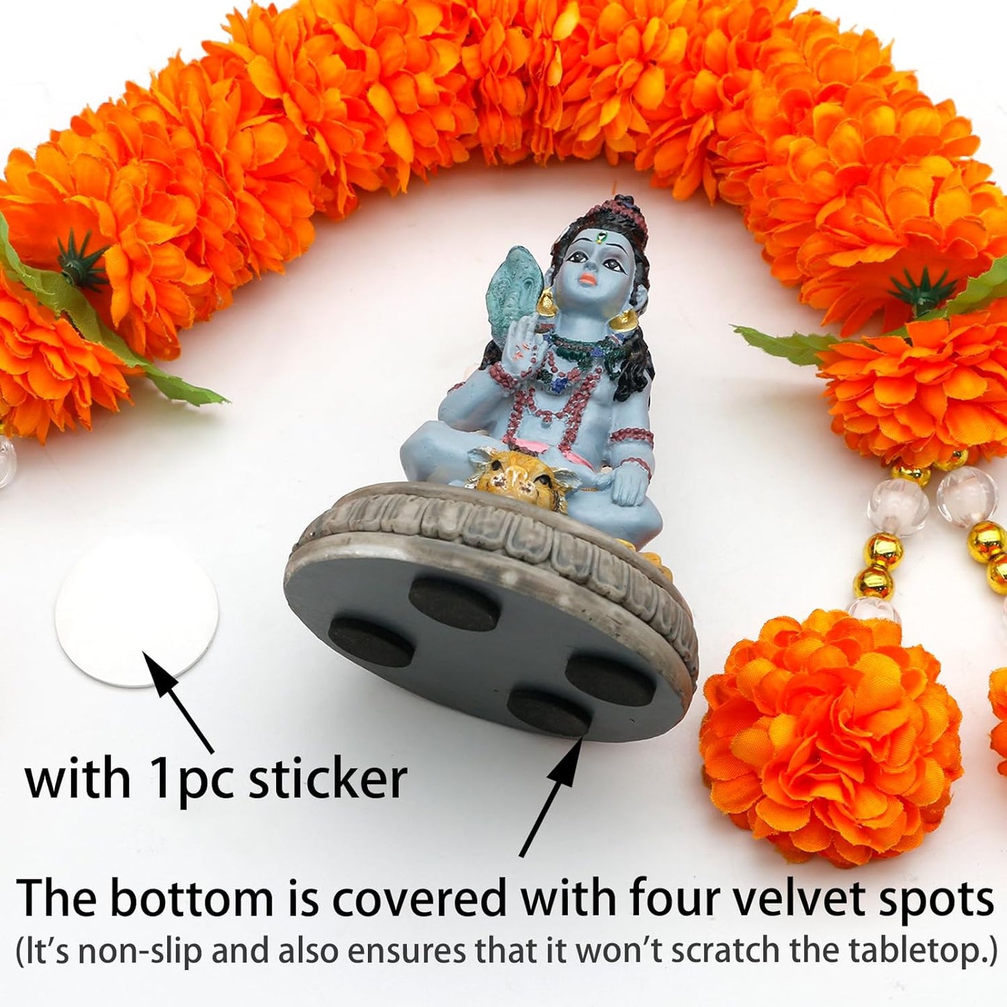 alikiki Hindu God Lord Shiva Statue - 3.8”H Indian Idol Shiva for Car Dashboard Decor Diwali Murti Item Home Office Temple Mandir Shrine Altar Pooja Decor India Diwali Puja Gifts for Friends Relative