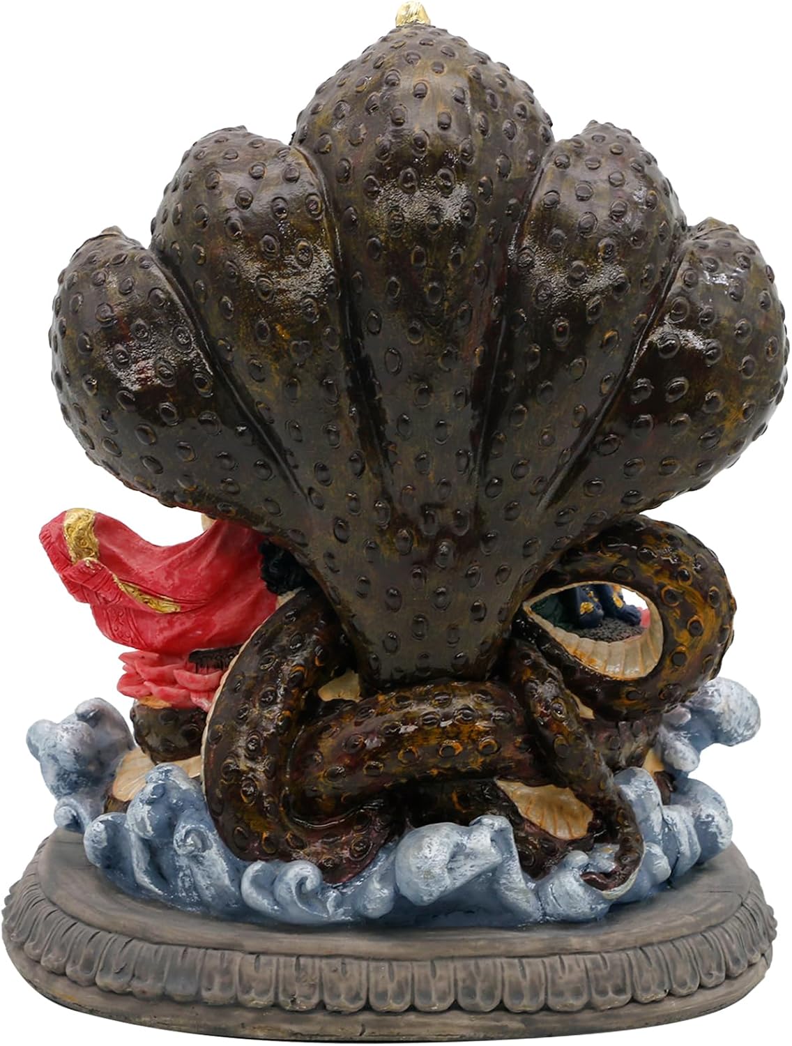 alikiki Hindu Laxmi Narayan Statue - 6.4”H Indian Idol Lakshmi Narayan Bhagwan Lord Vishnu MATA Murti Item Indian God Home Office Temple Mandir Shrine Altar Pooja Decor India Diwali Puja Gifts