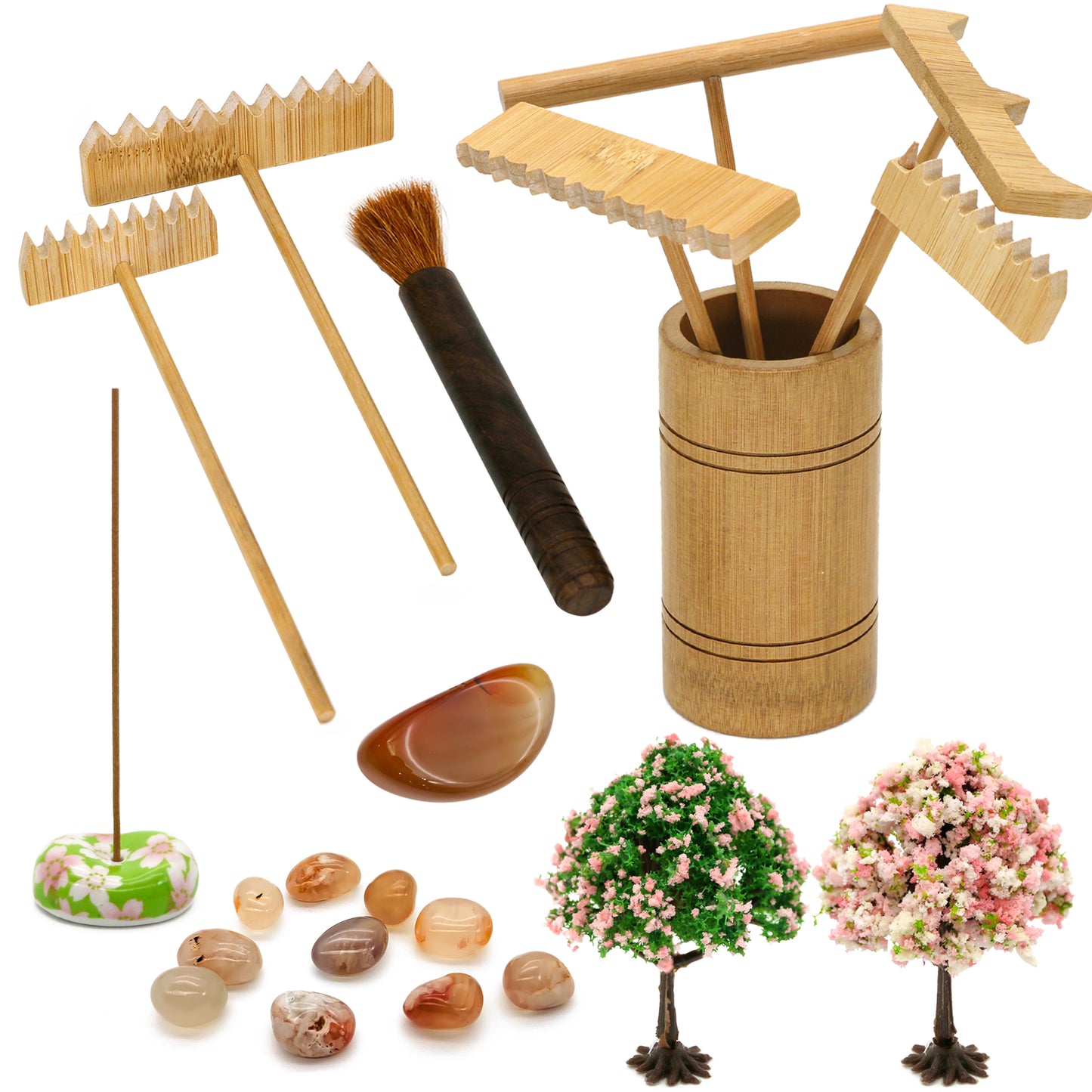 japanese garden tool set Tabletop Zen Garden Accessories Kit